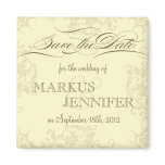 DIY Vintage Sepia Save the Date Magnet