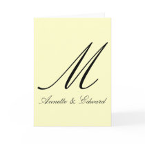 DIY wedding logo Card