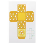 DIY- Yellow Heart Box Template Customized Stationery