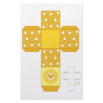 DIY- Yellow Heart Box Template Customized Stationery