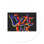 DIZZLE INK ROUND STICKER