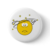 Dizzy Smiley Face Pinback Buttons