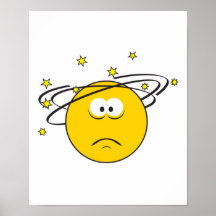 Dizzy Smiley Face Posters