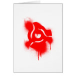 DJ 45 Adapter Graffiti - Music Vinyl DJs Turntable Greeting Cards