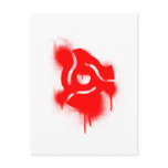 DJ 45 Adapter Graffiti - Music Vinyl DJs Turntable Postcard