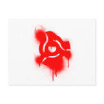 DJ 45 Adapter Graffiti - Music Vinyl DJs Turntable Post Card