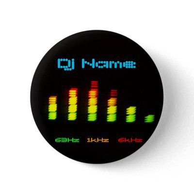 Dj Add your name Custom Equalizer Bar EQ Pin by GrooveMaster