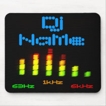 Dj Add Your Name Custom Equalizer Bar EQ Mousepad