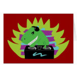 Dj-asaurus Rex Greeting Cards
