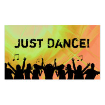 Dj Business Card Music Red yellow Retro Dance 2