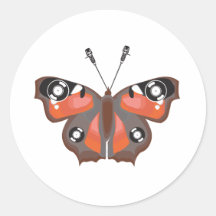 DJ Butterfly Round Sticker