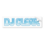 DJ-Clear-Logo-6'W-Cyan Bumper Sticker