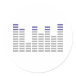 dj clubbing equalizer sound audio round stickers