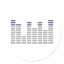 dj clubbing equalizer sound audio round stickers
