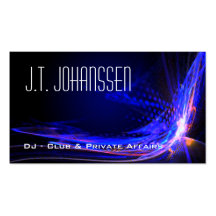 DJ - Colour Explosion Black Standard Business Card