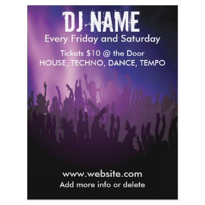 DJ Concert Crowd Music Flyer by ZazzleFlyers
