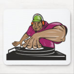 dj deejay playing music turntable mousepads