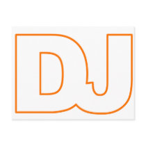 DJ - Disc Jockey, Music, Vinyl, Record, DJing Postcard