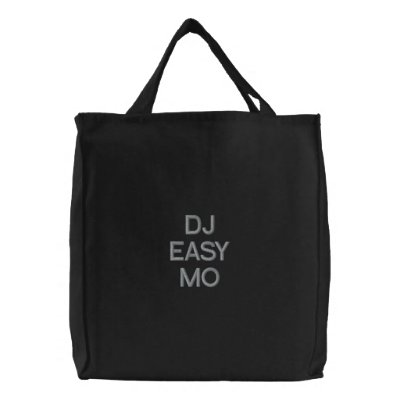 DJ EASY MO EMBROIDERED TOTE BAG by lainieschoice