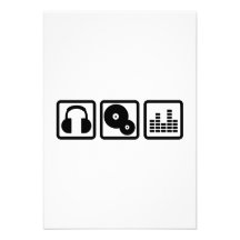 DJ Equalizer headphones vinyl Personalized Announcement