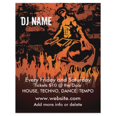 DJ Fiery Concert Music Flyer by ZazzleFlyers
