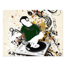 dj free vector graphic invitations