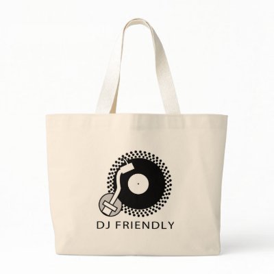 DJ Friend - DJing Disc Jockey Music Vinyl Record Tote Bag by HOTDJGEAR