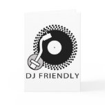 DJ Friend - DJing Disc Jockey Music Vinyl Record Greeting Card