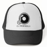 DJ Friend - DJing Disc Jockey Music Vinyl Record Trucker Hats
