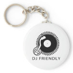 DJ Friend - DJing Disc Jockey Music Vinyl Record keychains