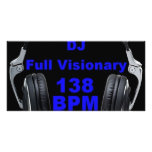 Dj Full Visionary 138 Bpm Shirt photo cards