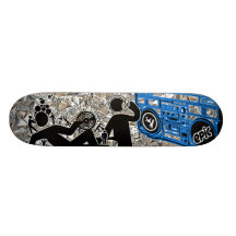 DJ GOES DOWN SKATE BOARD