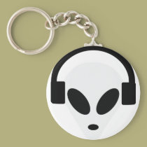 dj headphone alien area 51 keychains