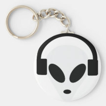 dj headphone alien area 51 key chain