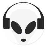 dj headphone alien area 51 stickers