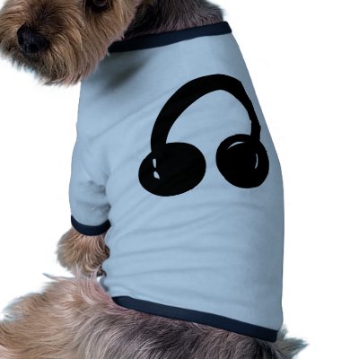 dj headphones pet t-shirt by Tomaniac