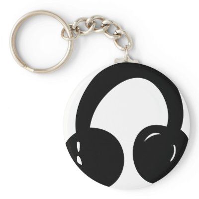 dj headphones key chain by Tomaniac