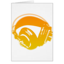 DJ Headphones - Music Disc Jockey DJing Loud Cards