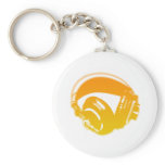 DJ Headphones - Music Disc Jockey DJing Loud Keychain
