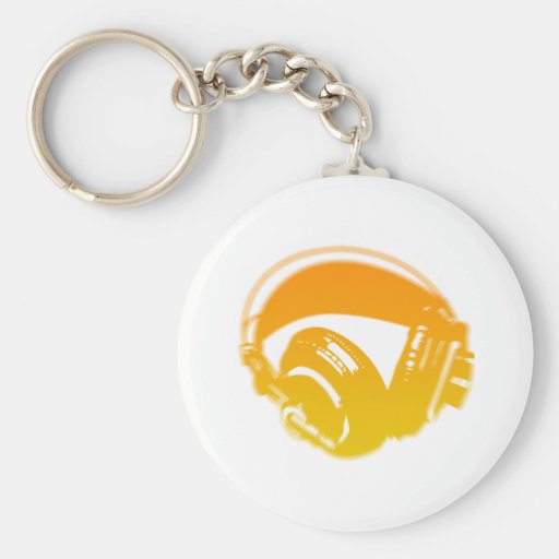 DJ Headphones - Music Disc Jockey DJing Loud Keychain