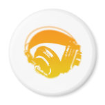 DJ Headphones - Music Disc Jockey DJing Loud Refrigerator Magnets