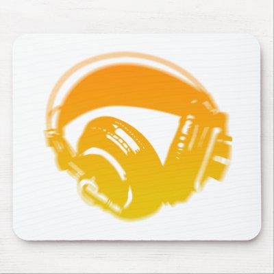 DJ Headphones - Music Disc Jockey DJing Loud Mousepad by HOTDJGEAR