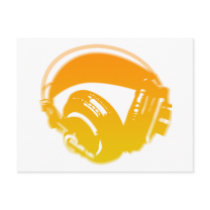 DJ Headphones - Music Disc Jockey DJing Loud Postcard