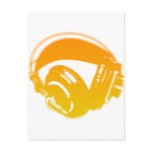 DJ Headphones - Music Disc Jockey DJing Loud postcards