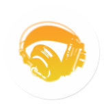 DJ Headphones - Music Disc Jockey DJing Loud Stickers