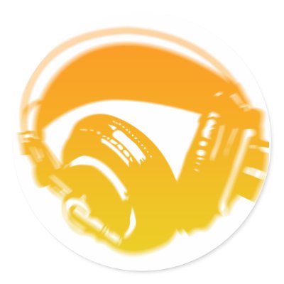 DJ Headphones - Music Disc Jockey DJing Loud Round Stickers by HOTDJGEAR