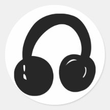 dj headphones sticker