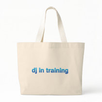 DJ In Training - Disc Jockey Turntable vinyl mixer Tote Bags