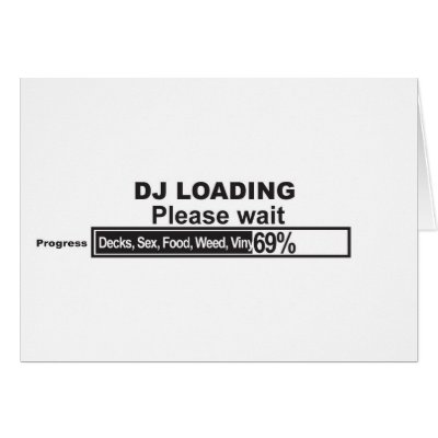 DJ Loading Greeting Card by HOTDJGEAR