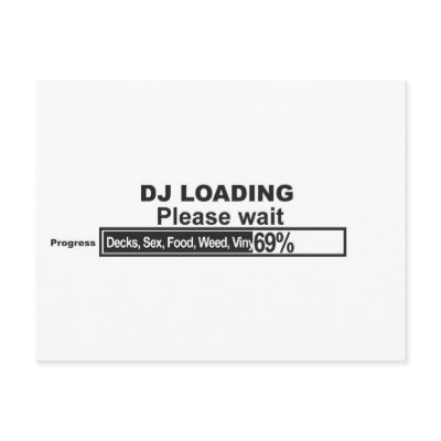 DJ Loading Post Card by HOTDJGEAR